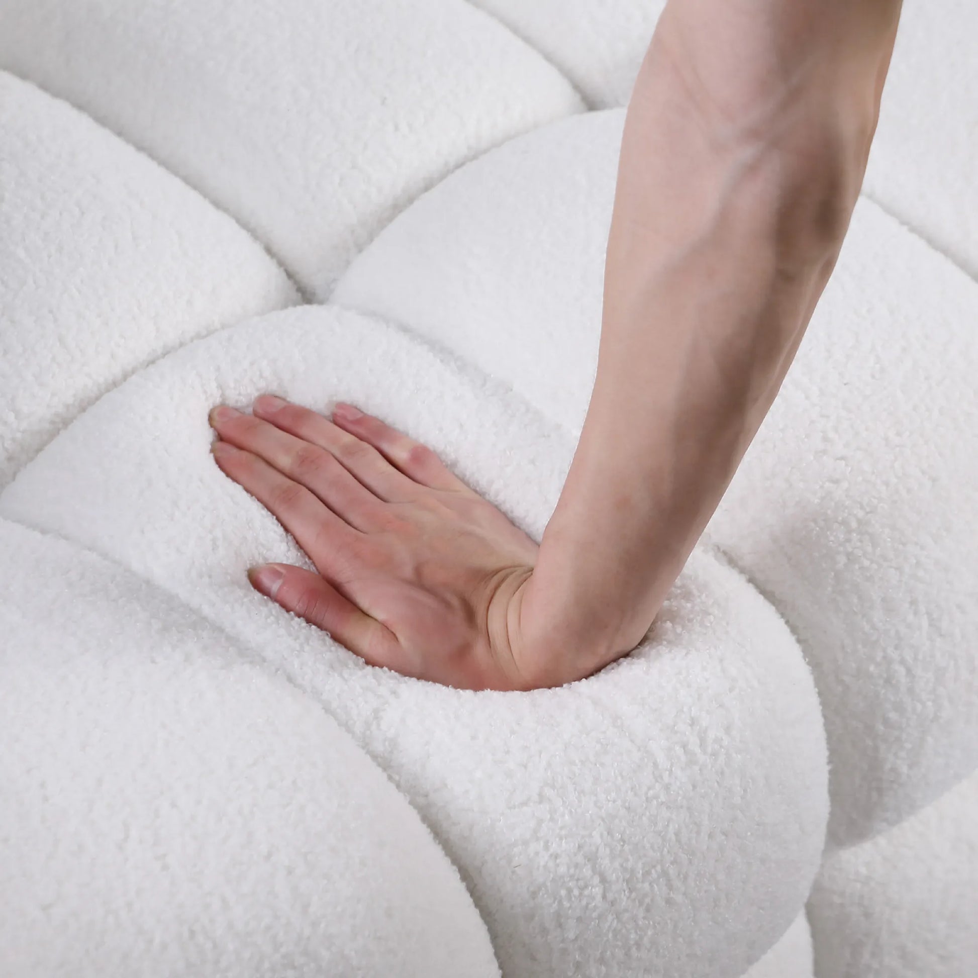 Upholstered Comfy Modern Marshmallow Boucle Sofa