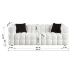 Upholstered Comfy Modern Marshmallow Boucle Sofa