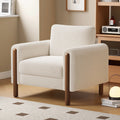 Upholstered Accent Chair with Curved Handrail