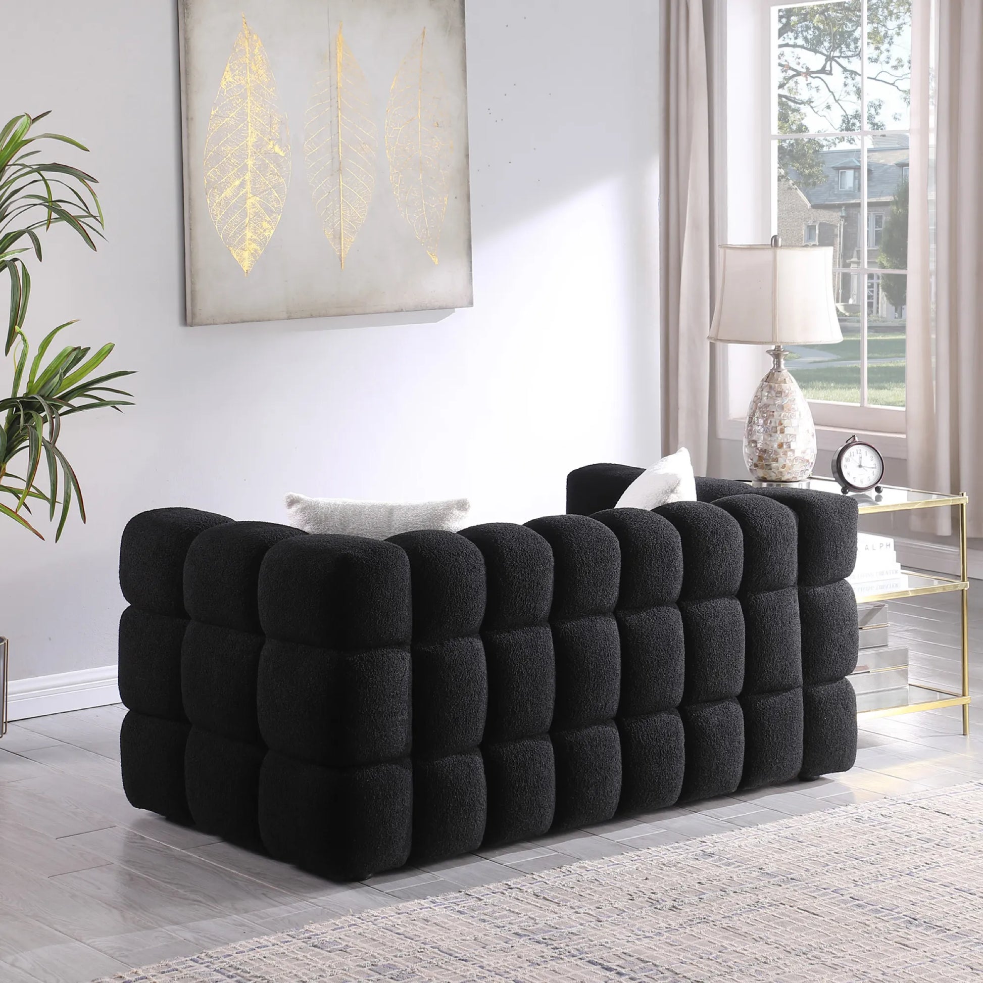 Upholstered Comfy Modern Marshmallow Boucle Sofa