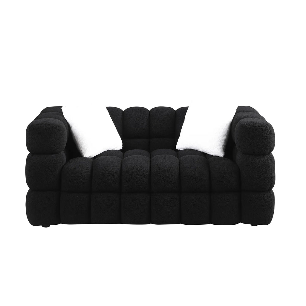 Upholstered Comfy Modern Marshmallow Boucle Sofa