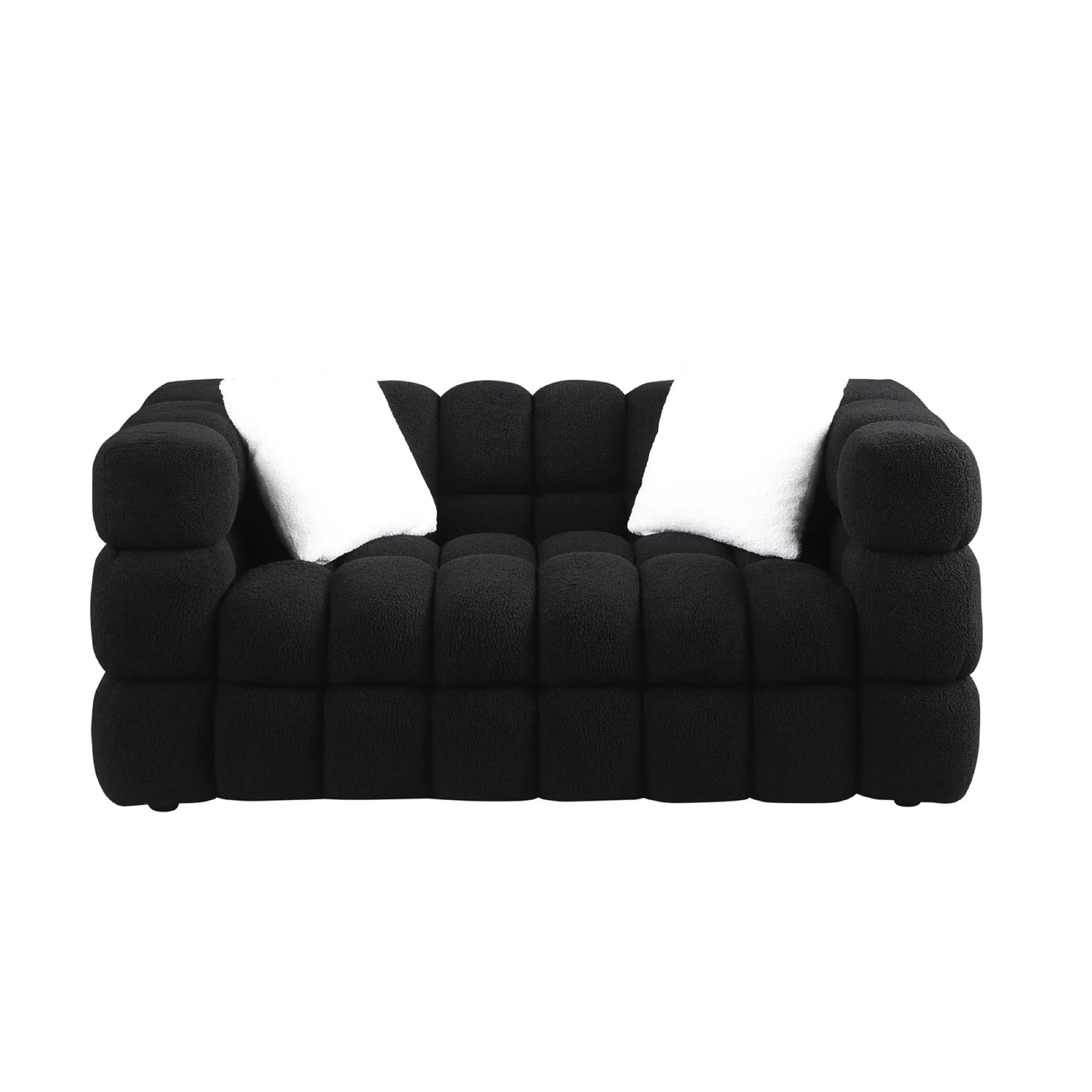 Upholstered Comfy Modern Marshmallow Boucle Sofa