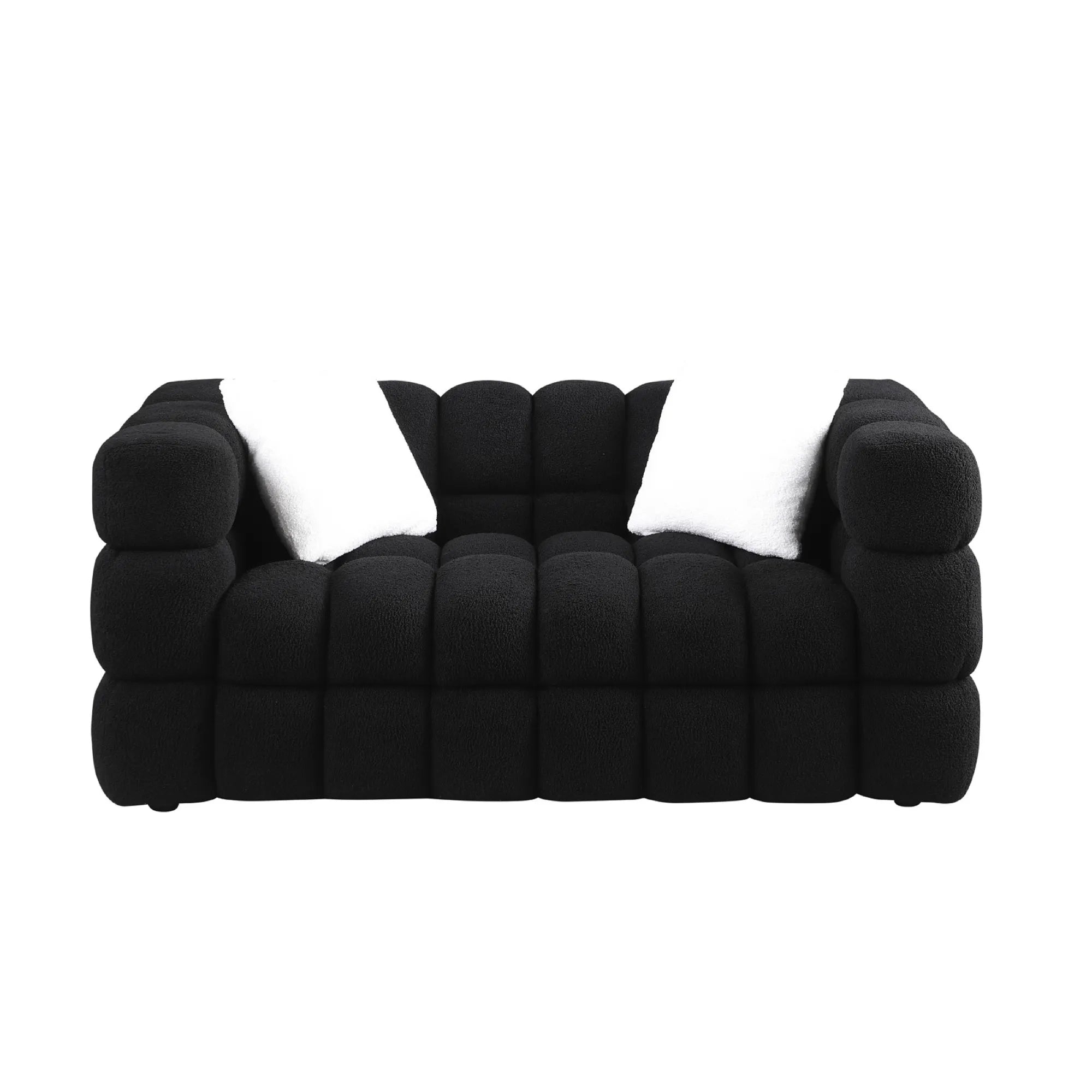 Upholstered Comfy Modern Marshmallow Boucle Sofa