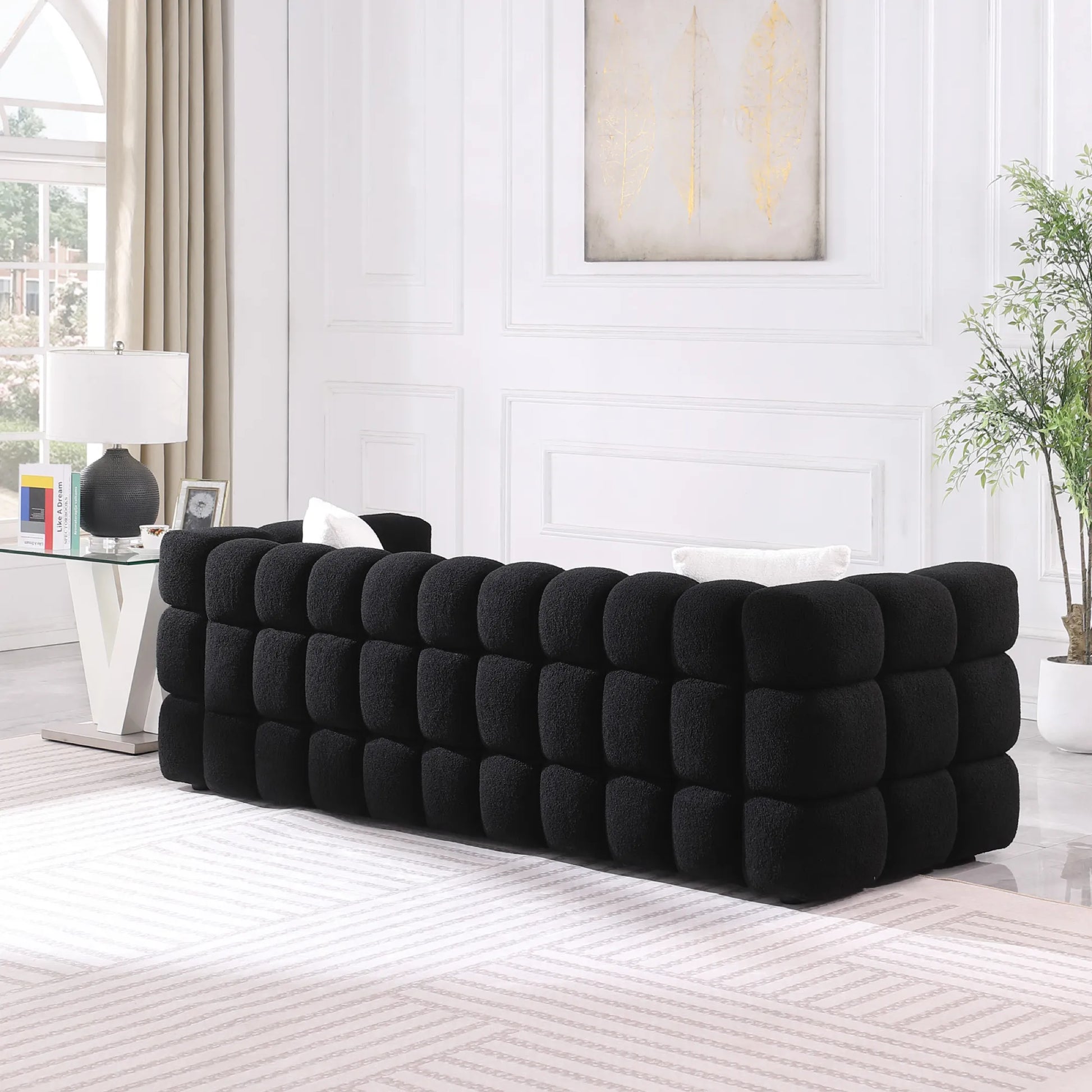 Upholstered Comfy Modern Marshmallow Boucle Sofa