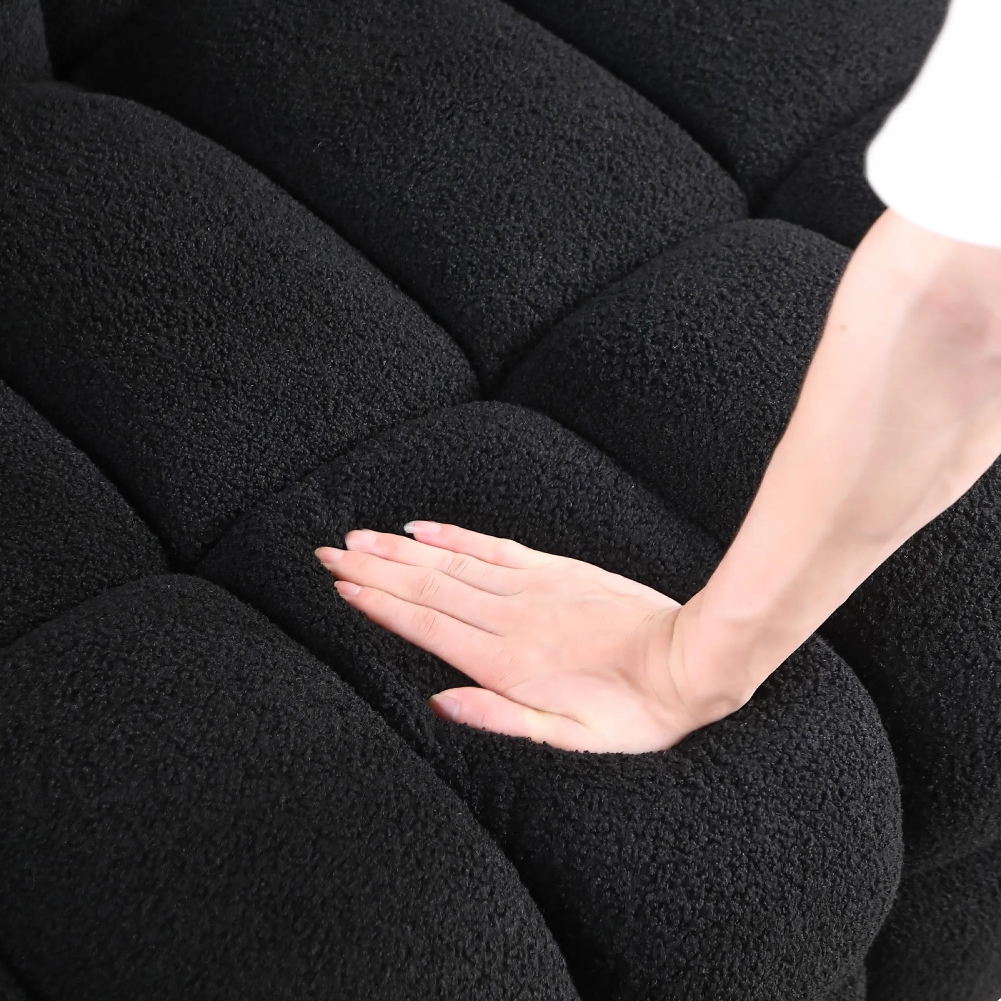 Upholstered Comfy Modern Marshmallow Boucle Sofa