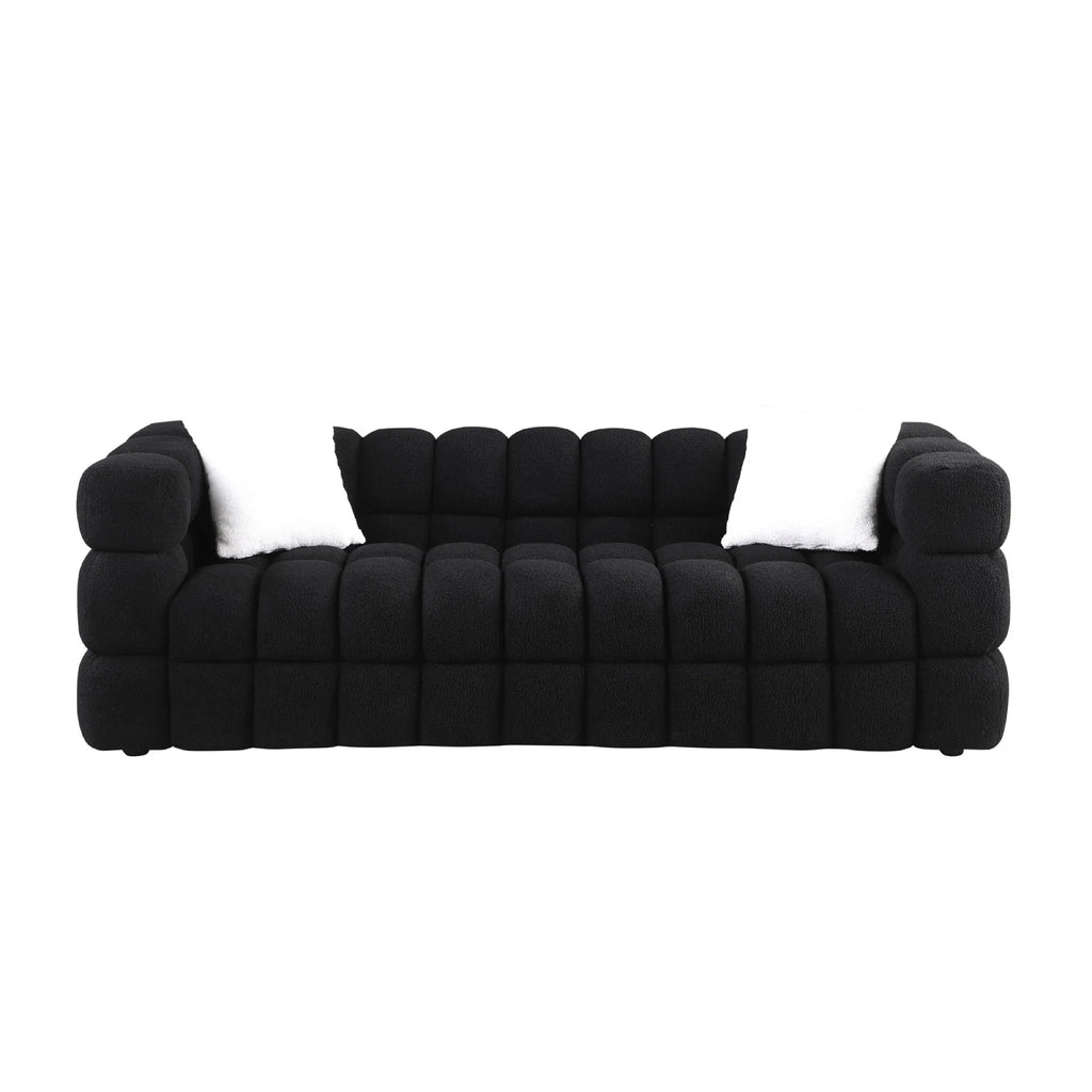 Upholstered Comfy Modern Marshmallow Boucle Sofa
