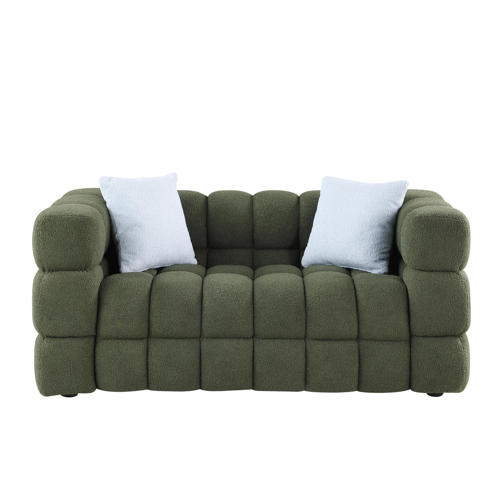 Upholstered Comfy Modern Marshmallow Boucle Sofa
