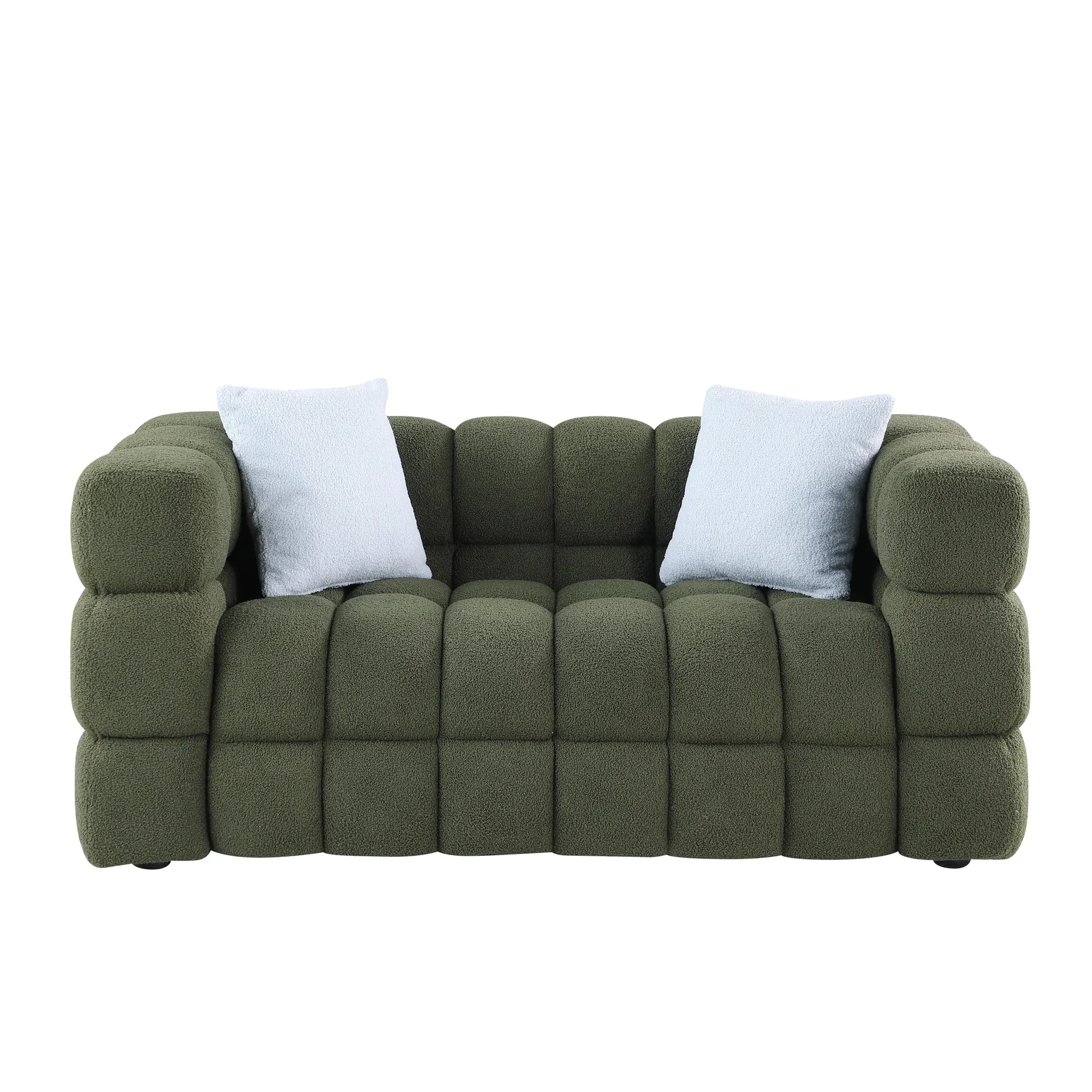Upholstered Comfy Modern Marshmallow Boucle Sofa