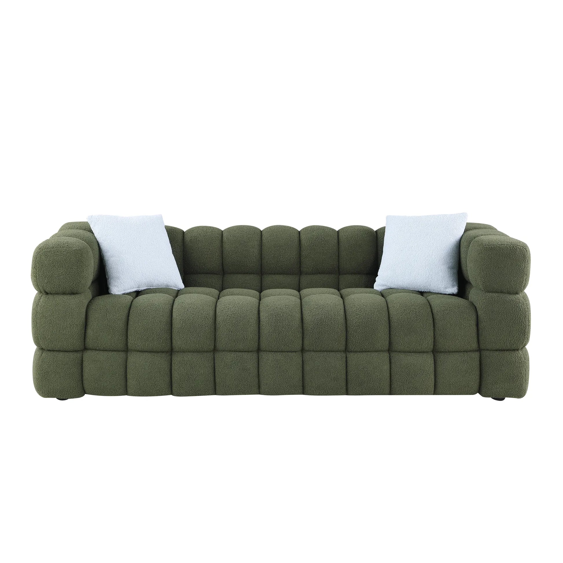 Upholstered Comfy Modern Marshmallow Boucle Sofa