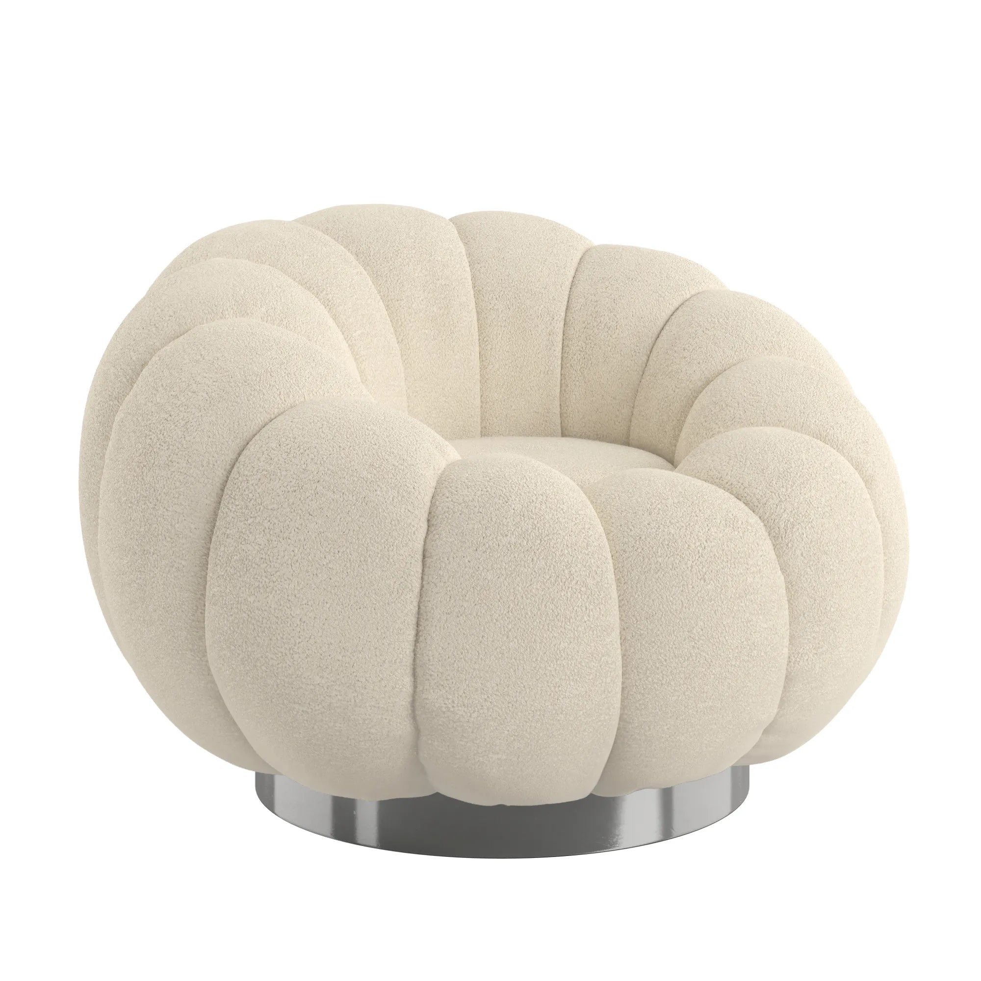 Velvet Pumpkin Lazy Sofa Accent Chair