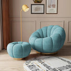Velvet Pumpkin Lazy Sofa Accent Chair