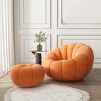 Velvet Pumpkin Lazy Sofa Accent Chair