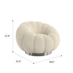 Velvet Pumpkin Lazy Sofa Accent Chair