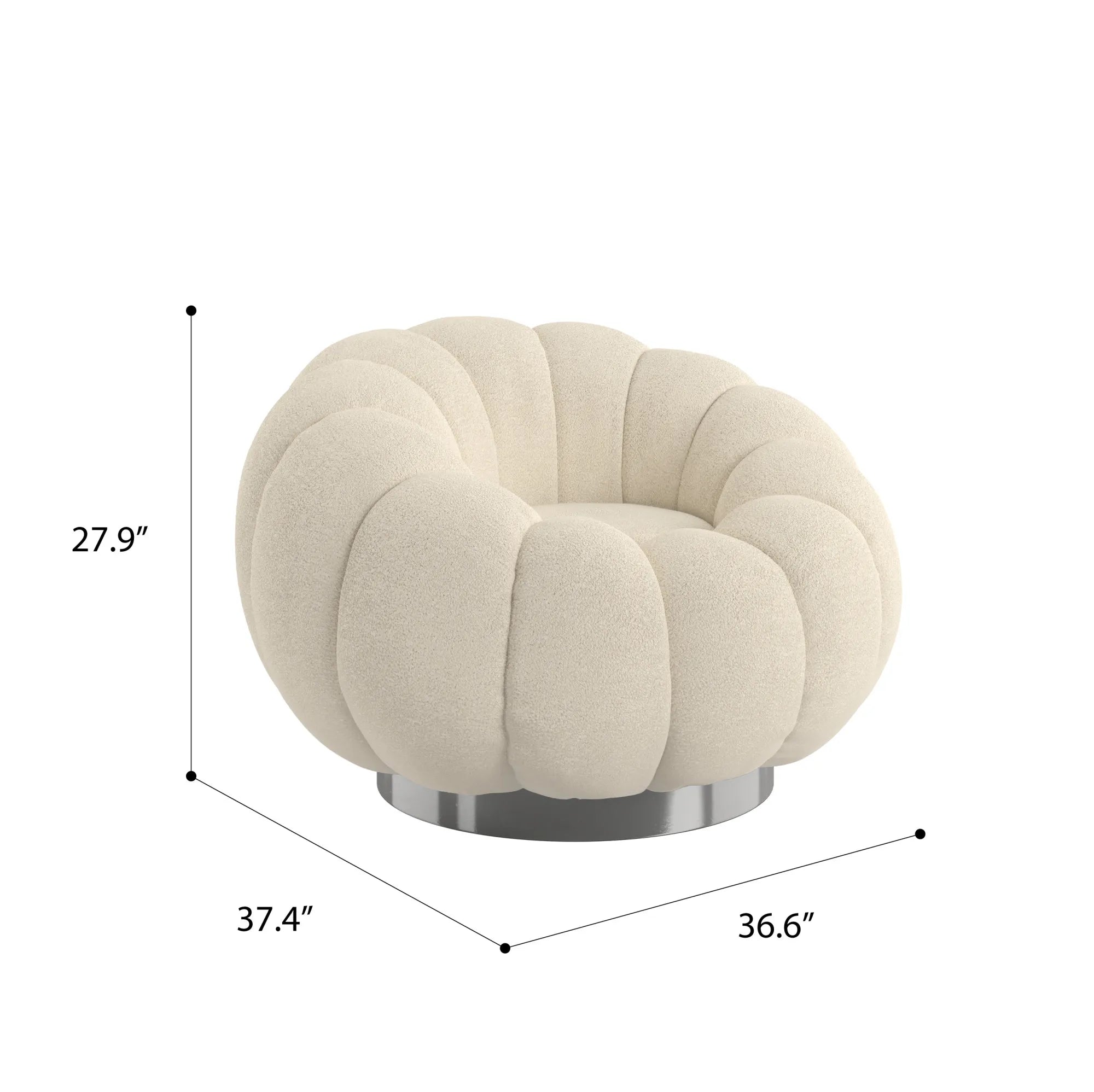 Velvet Pumpkin Lazy Sofa Accent Chair
