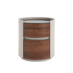 Modern Round Side Table with Double Storage