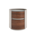 Modern Round Side Table with Double Storage