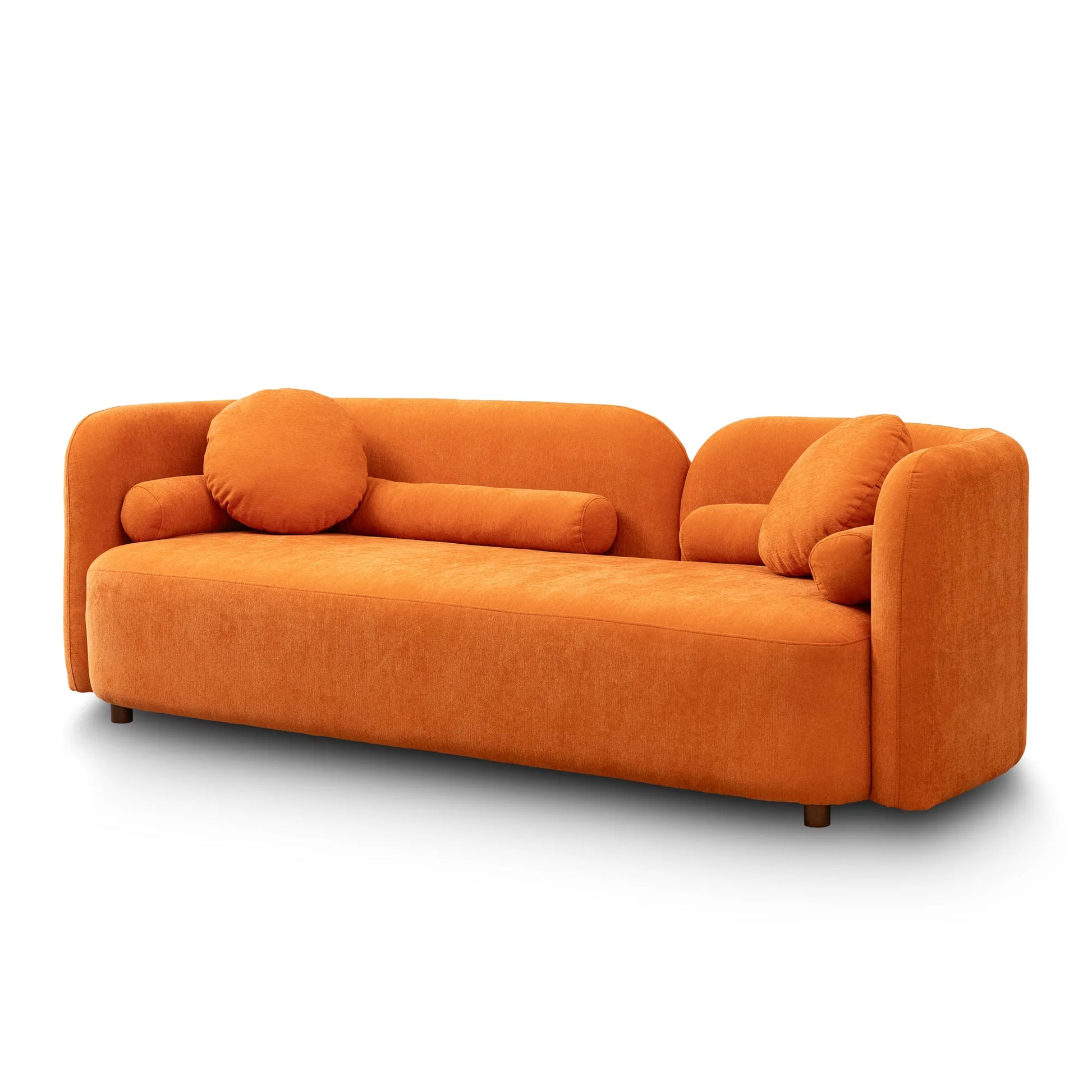 Modern Minimalist Sofa With Teddy Fabric