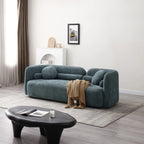 Modern Minimalist Sofa With Teddy Fabric