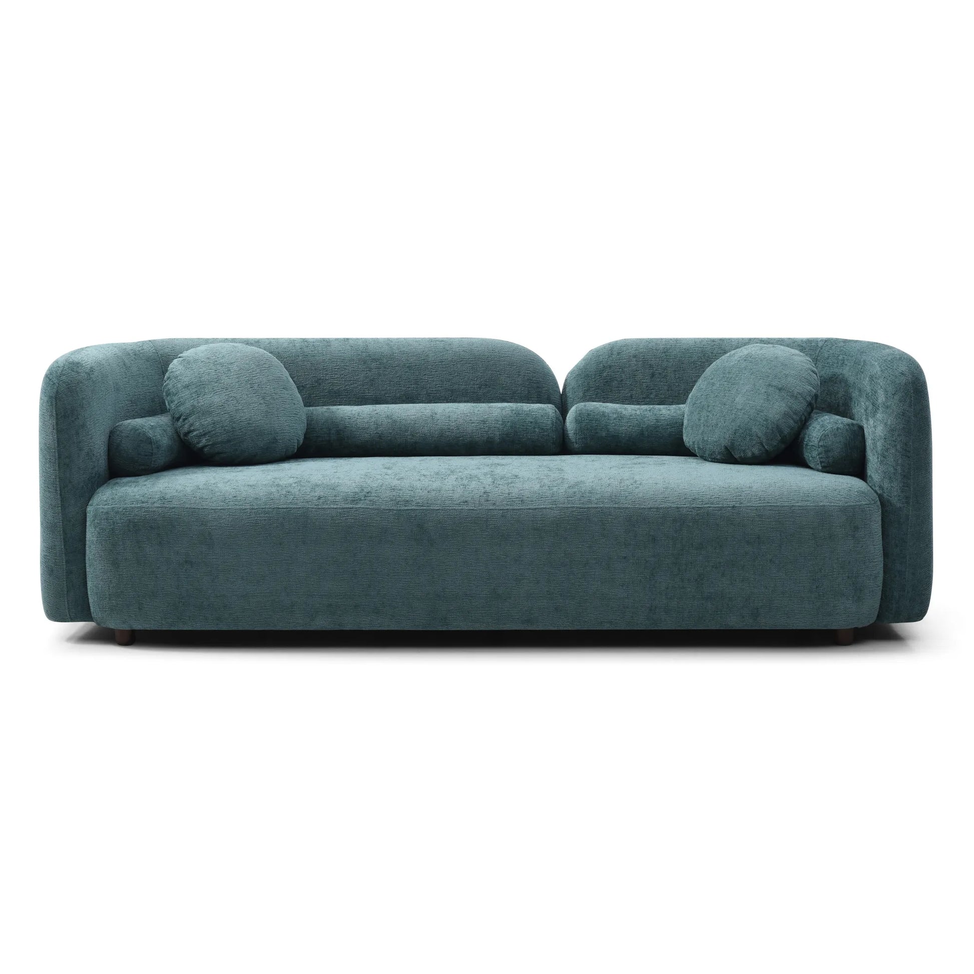 Modern Minimalist Sofa With Teddy Fabric