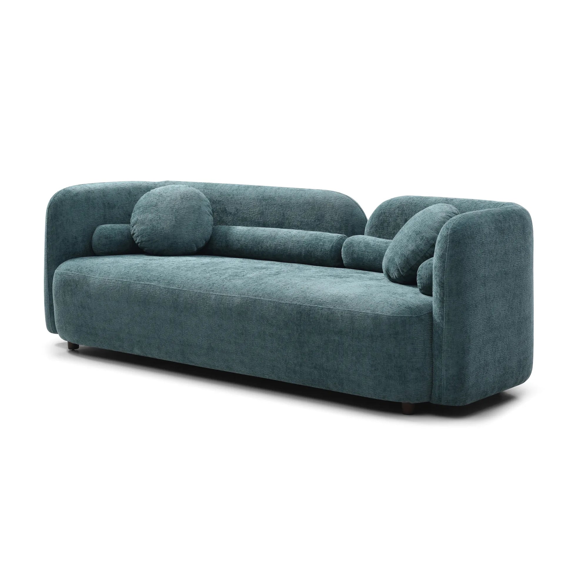 Modern Minimalist Sofa With Teddy Fabric