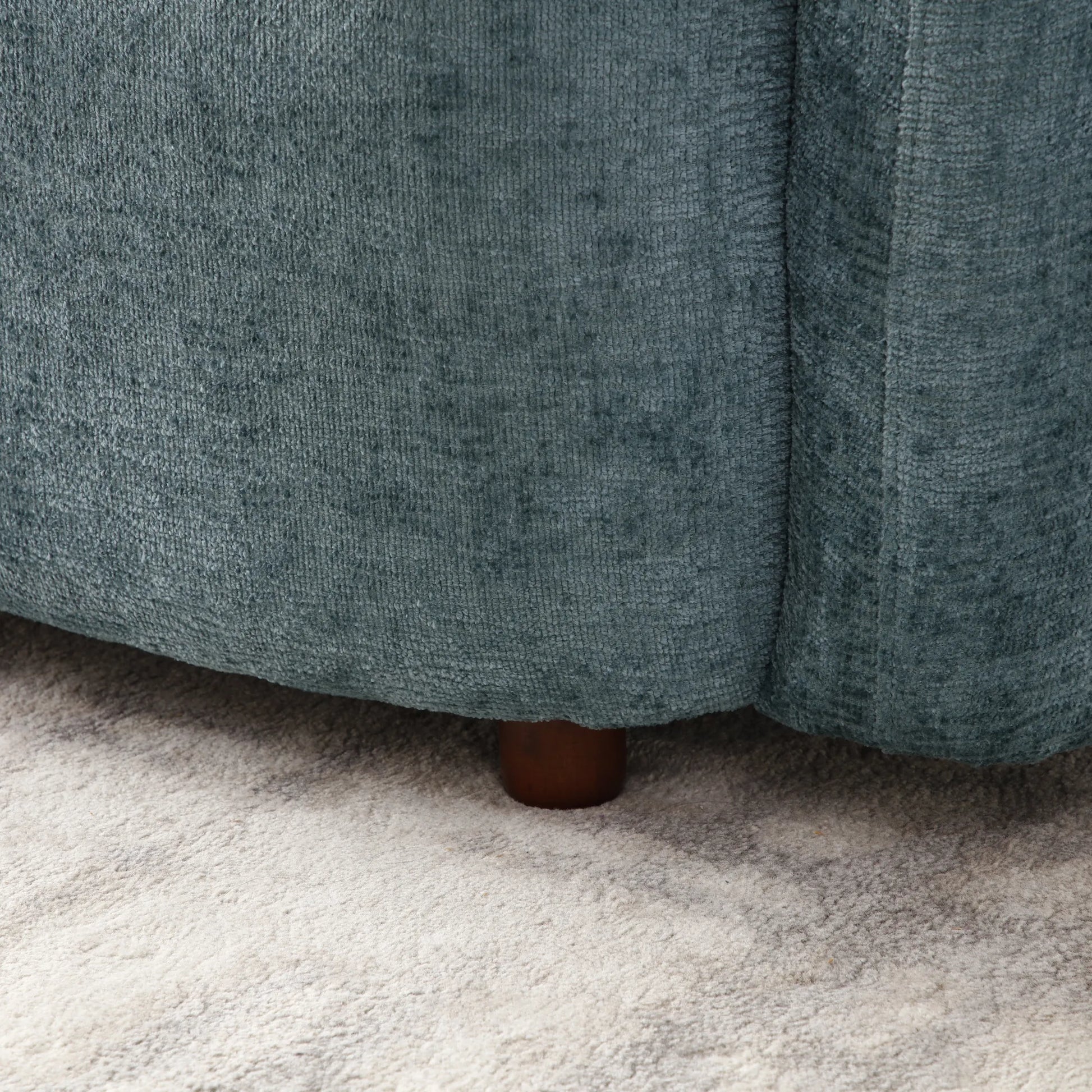 Modern Minimalist Sofa With Teddy Fabric