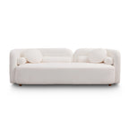 Modern Minimalist Sofa With Teddy Fabric