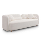 Modern Minimalist Sofa With Teddy Fabric