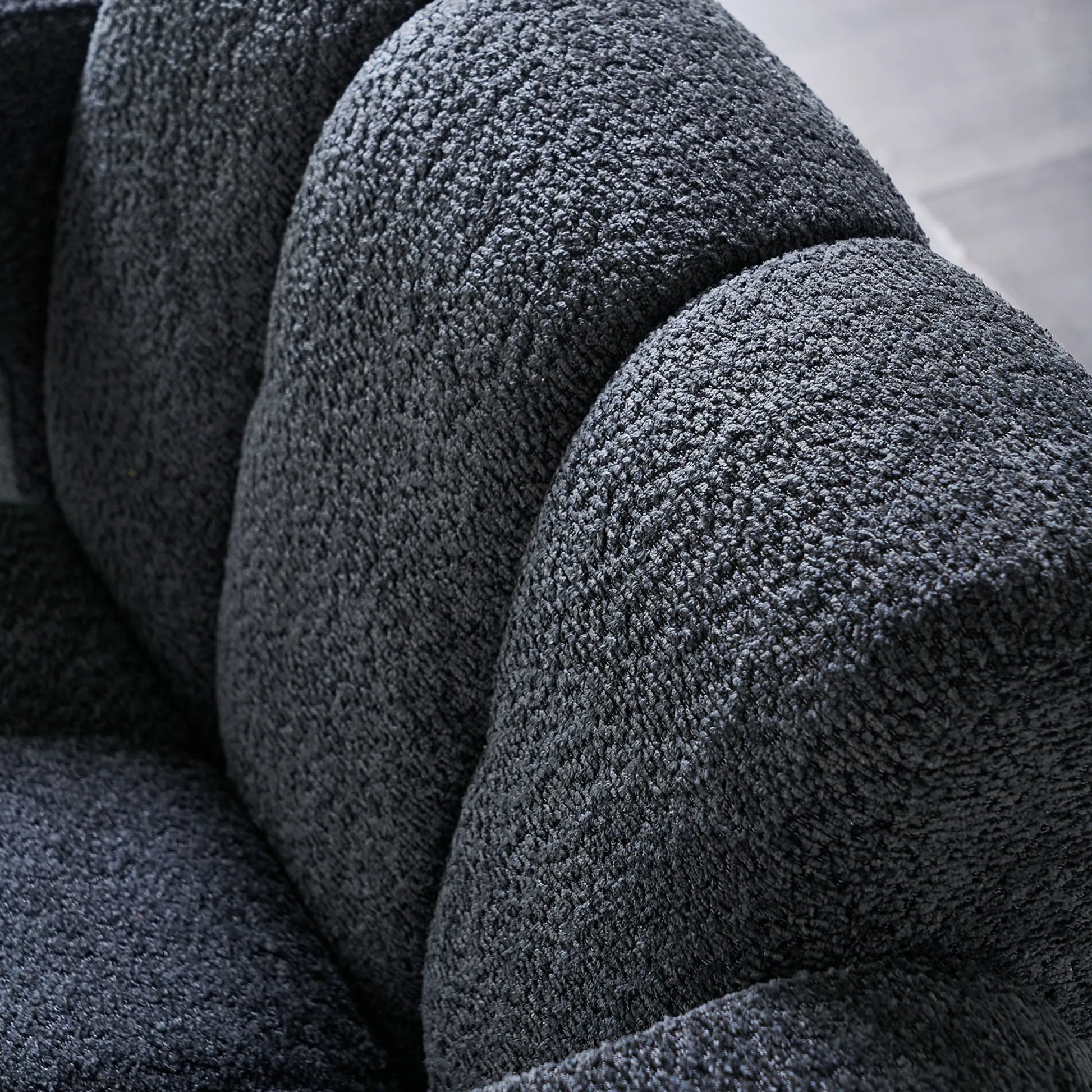 Wide Boucle Upholstered Modern Accent Chair