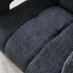 Wide Boucle Upholstered Modern Accent Chair