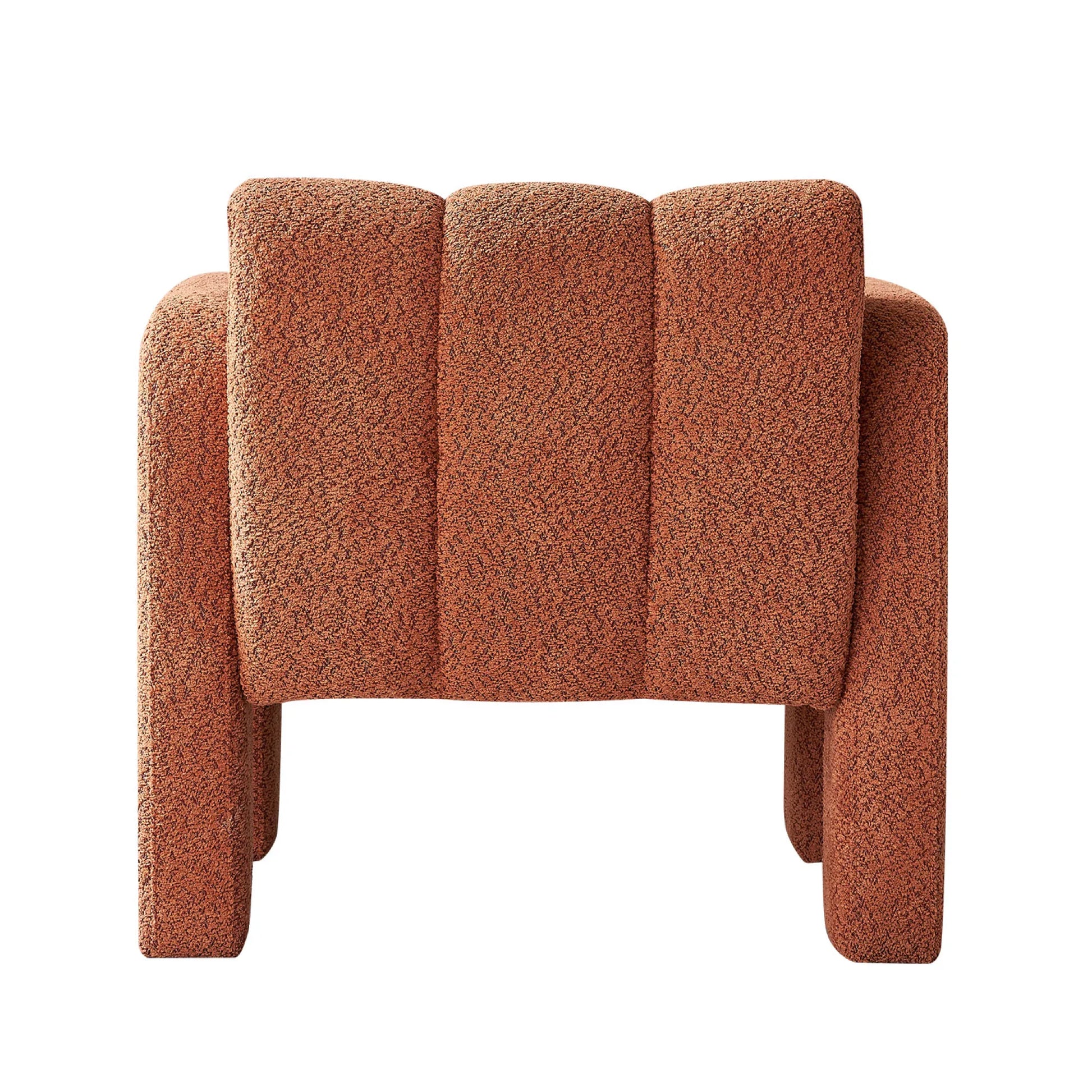Wide Boucle Upholstered Modern Accent Chair