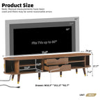 Wooden Oval TV Stand with Tambour Doors