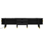 Wooden Oval TV Stand with Tambour Doors