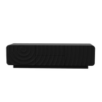 FanciConcept - 58- TV Stand with Unique Spiral Wave Design and Storage - Black - Main Image