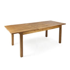 FanciConcept - 7-Piece Acacia Wood Outdoor Dining Set with Extendable Table - Gray - 4