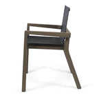 FanciConcept - 7-Piece Acacia Wood Outdoor Dining Set with Extendable Table - Gray - 8