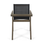 FanciConcept - 7-Piece Acacia Wood Outdoor Dining Set with Extendable Table - Gray - 9