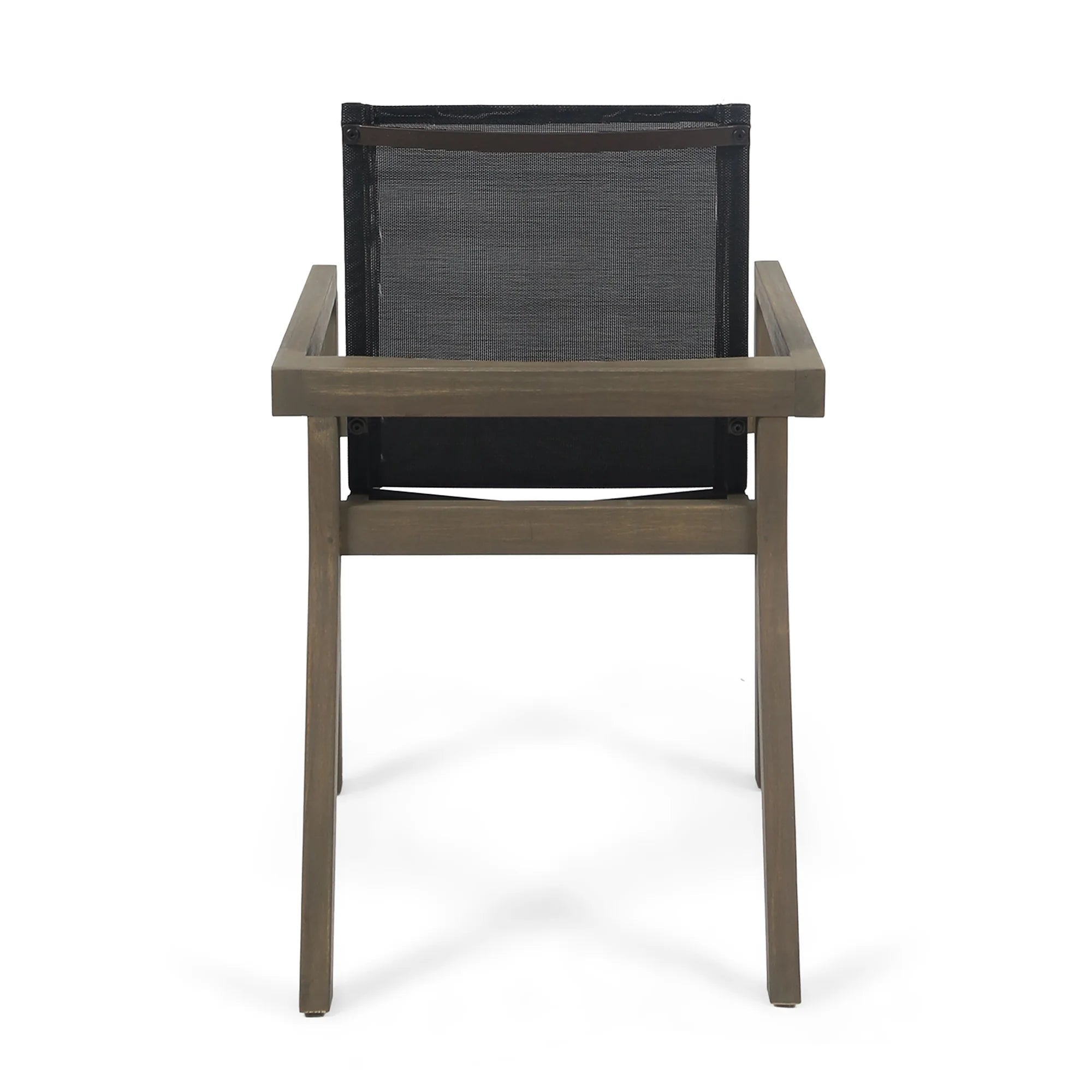 FanciConcept - 7-Piece Acacia Wood Outdoor Dining Set with Extendable Table - Gray - 9