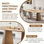 FanciConcept - Extendable Dining Table with Slatted Legs - 11 - F4