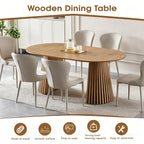 FanciConcept - Extendable Dining Table with Slatted Legs - 2