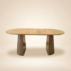 FanciConcept - Extendable Dining Table with Slatted Legs - Main Image