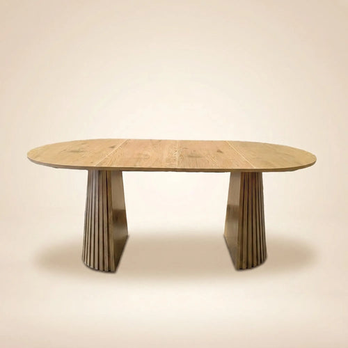 FanciConcept - Extendable Dining Table with Slatted Legs - Main Image